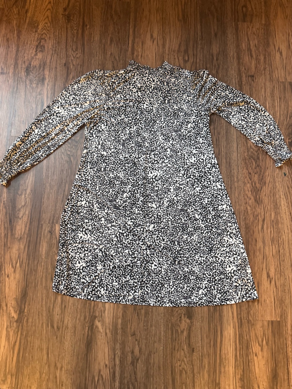 London Times Black and White Speckled Long Sleeve Tunic